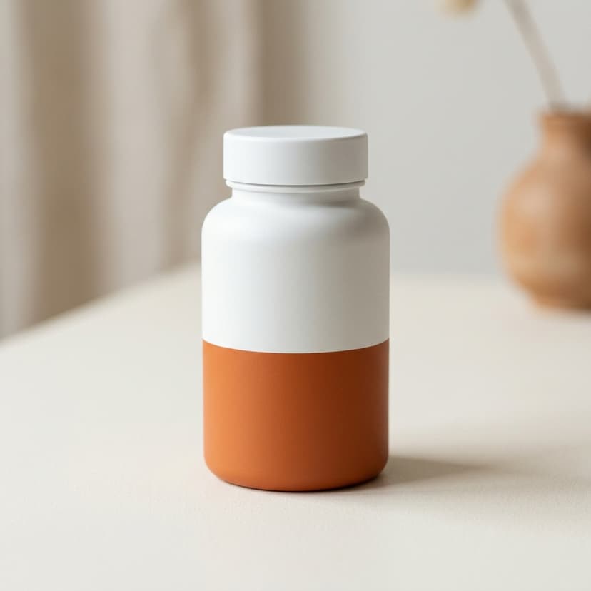An unbranded supplement bottle representing a future digestive wellness product.